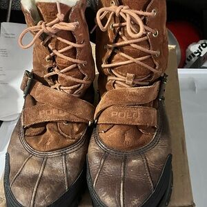 Polo by Ralph Lauren Brown and Tan Men's Boots